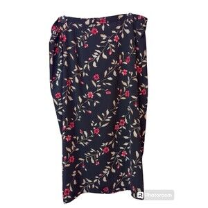 Kathie Lee Collection Vintage Black Floral Maxie Skirt. Women's 26W